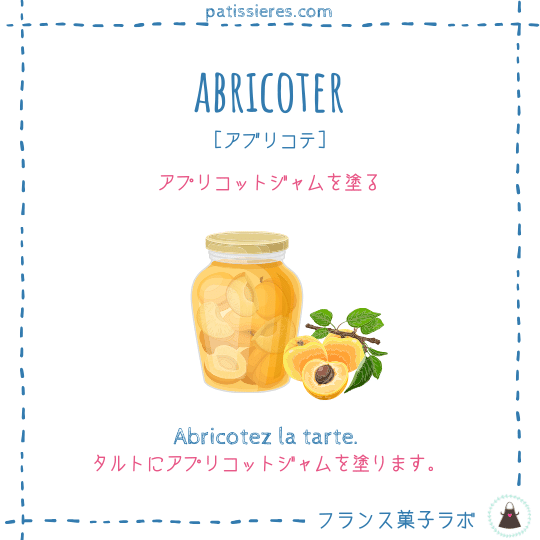abricoter【アプリコットジャムを塗る】
