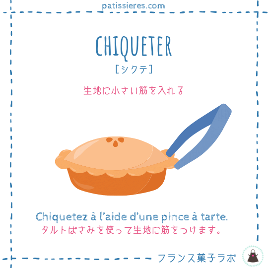 chiqueter【生地に筋を入れる】