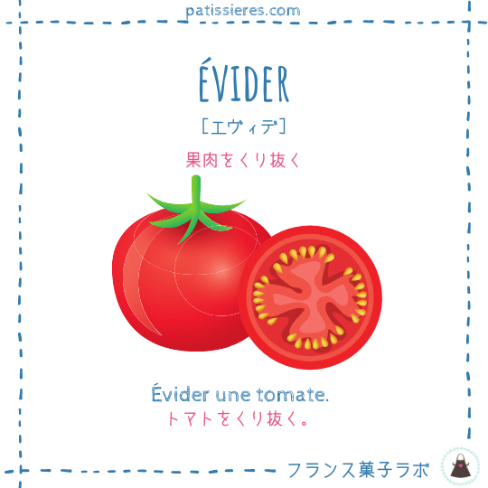 évider【果肉をくり抜く】
