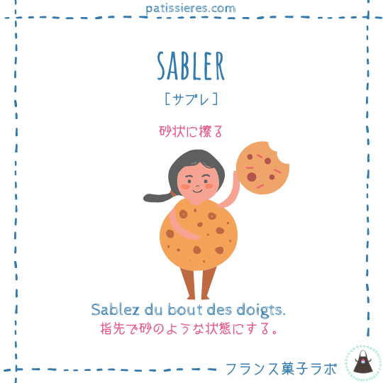 sabler【砂状に擦る】